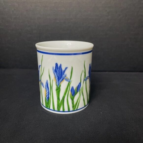 Curzon Blue Iris Ceramic Coffee Tea Mug Japan Garden Cottage Floral - Picture 2 of 6